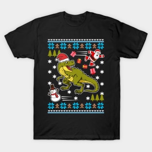 Funny Dinosaur Christmas Sweater T-Shirt